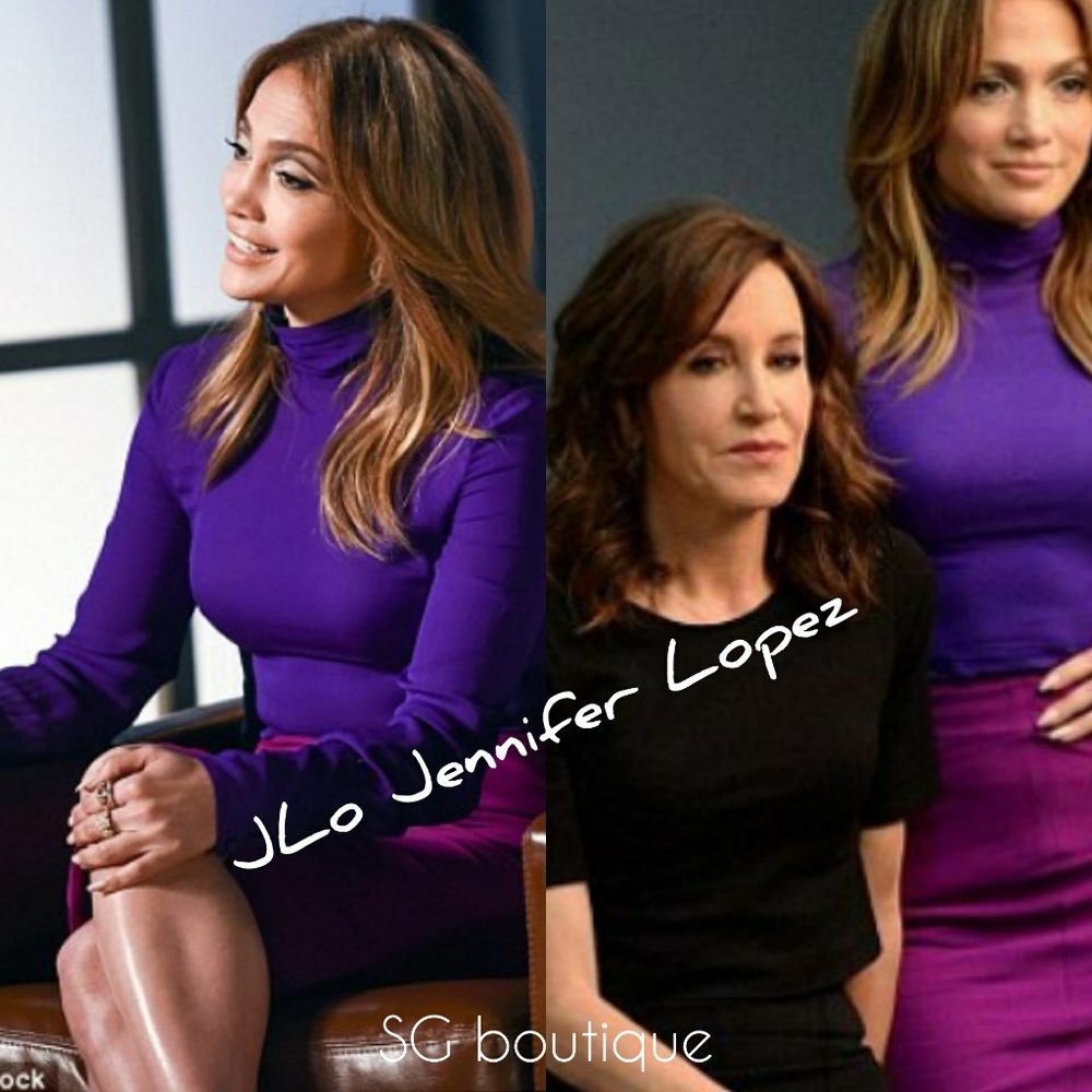 🆕⭐JLo Jennifer Lopez purple ruched turtlen
